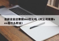 目前企业还要做seo优化吗（大公司需要seo是什么职业）