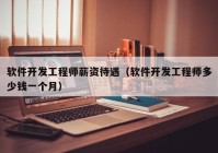 软件开发工程师薪资待遇（软件开发工程师多少钱一个月）