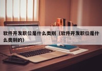 软件开发职位是什么类别（软件开发职位是什么类别的）