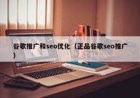 谷歌推广和seo优化（正品谷歌seo推广）