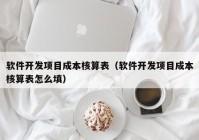 软件开发项目成本核算表（软件开发项目成本核算表怎么填）