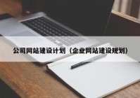 公司网站建设计划（企业网站建设规划）